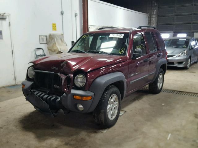 1J4GL48KX3W519362 - 2003 JEEP LIBERTY SP RED photo 2