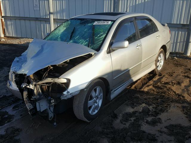 2T1BR32E93C089764 - 2003 TOYOTA COROLLA CE GRAY photo 2