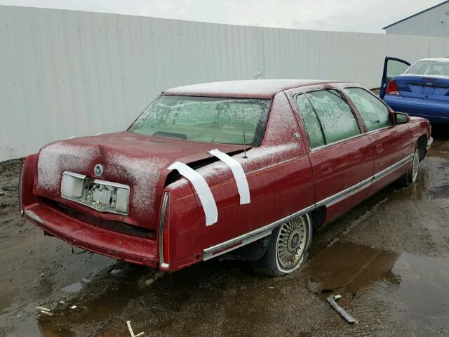 1G6KD52BXSU202125 - 1995 CADILLAC DEVILLE MAROON photo 4