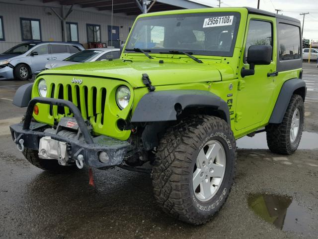 1C4GJWAG7DL555056 - 2013 JEEP WRANGLER S GREEN photo 2