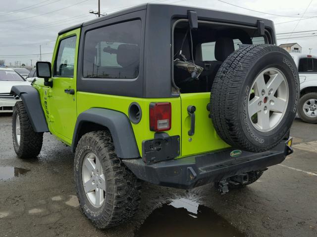 1C4GJWAG7DL555056 - 2013 JEEP WRANGLER S GREEN photo 3
