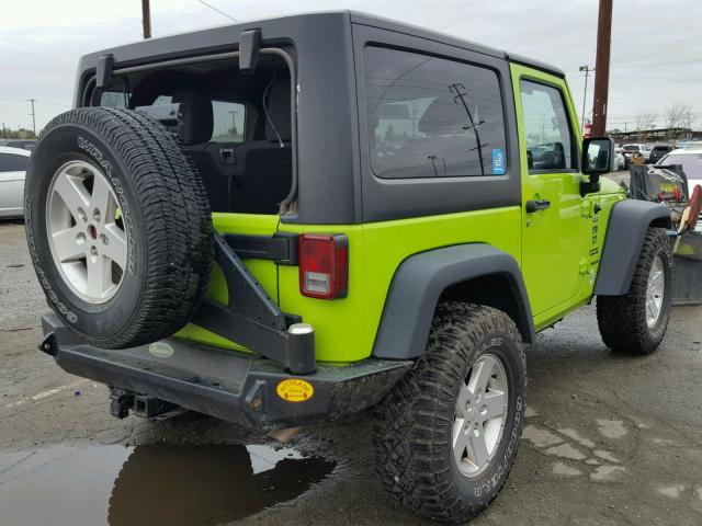 1C4GJWAG7DL555056 - 2013 JEEP WRANGLER S GREEN photo 4