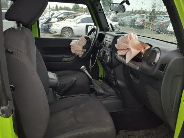 1C4GJWAG7DL555056 - 2013 JEEP WRANGLER S GREEN photo 5