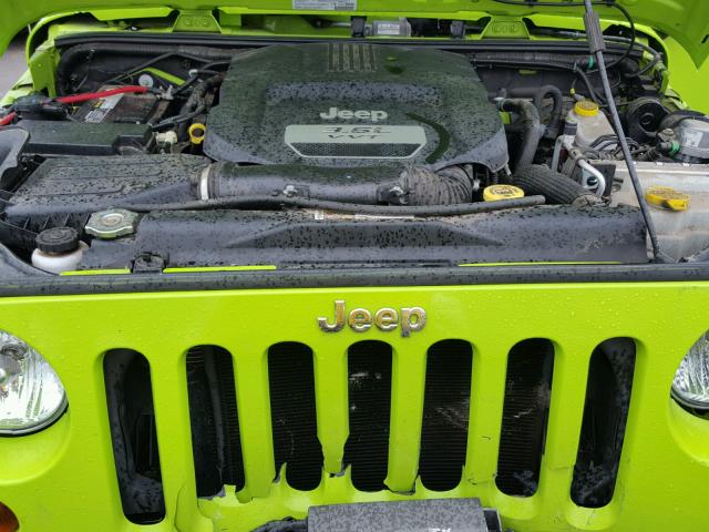 1C4GJWAG7DL555056 - 2013 JEEP WRANGLER S GREEN photo 7