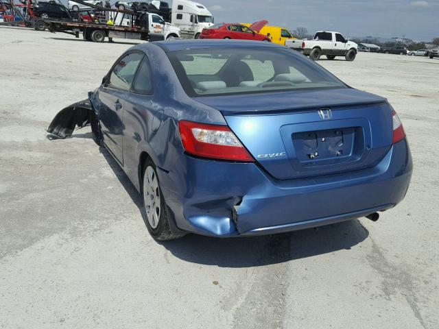 2HGFG12697H503417 - 2007 HONDA CIVIC LX BLUE photo 10