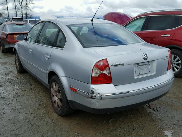 WVWTH63B23P187081 - 2003 VOLKSWAGEN PASSAT GLX SILVER photo 3