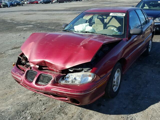 1G2NE52T4VC756789 - 1997 PONTIAC GRAND AM S RED photo 2