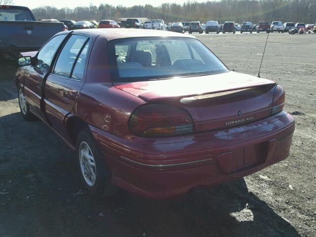 1G2NE52T4VC756789 - 1997 PONTIAC GRAND AM S RED photo 3