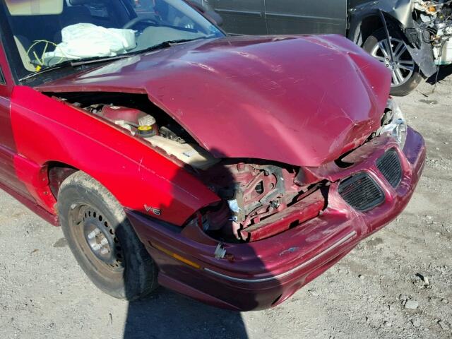 1G2NE52T4VC756789 - 1997 PONTIAC GRAND AM S RED photo 9