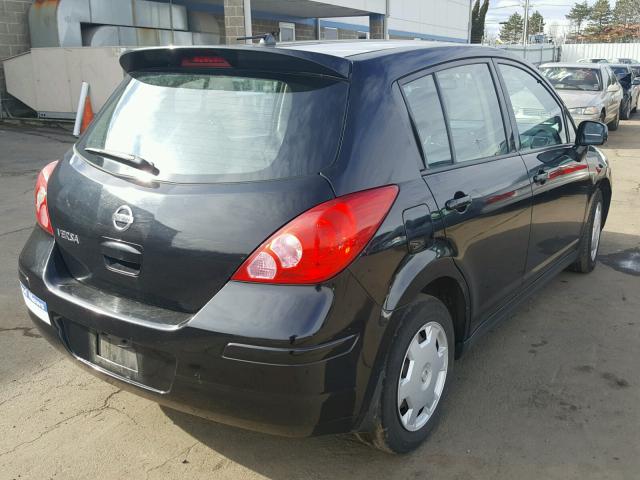 3N1BC13E59L482125 - 2009 NISSAN VERSA S BLACK photo 4