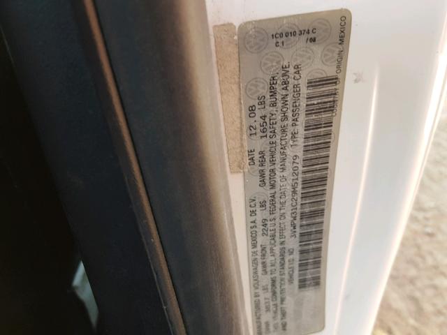 3VWPW31C29M512079 - 2009 VOLKSWAGEN NEW BEETLE 白色 照片 10