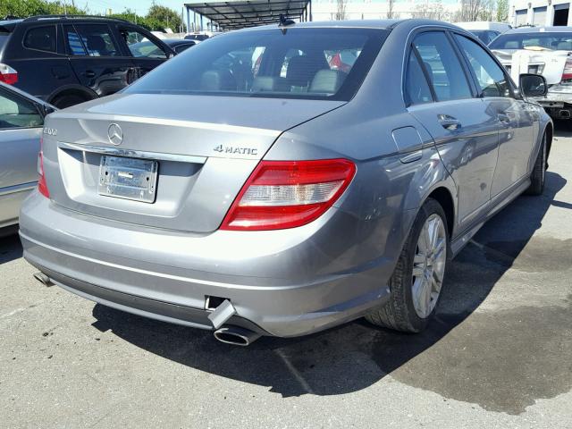 WDDGF81X09R064903 - 2009 MERCEDES-BENZ C 300 4MAT GRAY photo 4