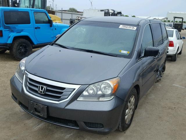 5FNRL3H28AB065526 - 2010 HONDA ODYSSEY LX GRAY photo 2