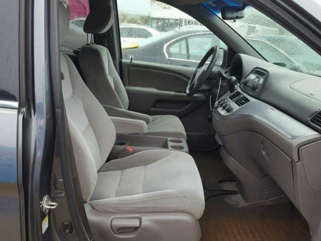 5FNRL3H28AB065526 - 2010 HONDA ODYSSEY LX GRAY photo 5