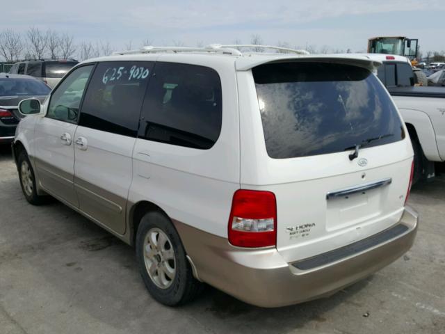 KNDUP132056696539 - 2005 KIA SEDONA EX WHITE photo 3