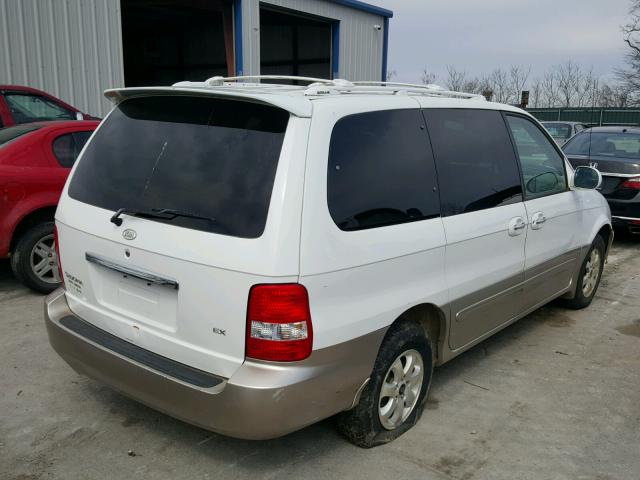 KNDUP132056696539 - 2005 KIA SEDONA EX WHITE photo 4