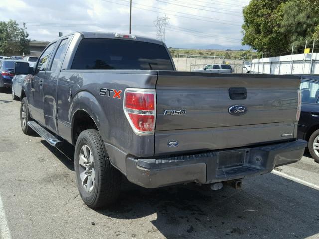 1FTFX1CF7DFB29321 - 2013 FORD F150 SUPER GRAY photo 3