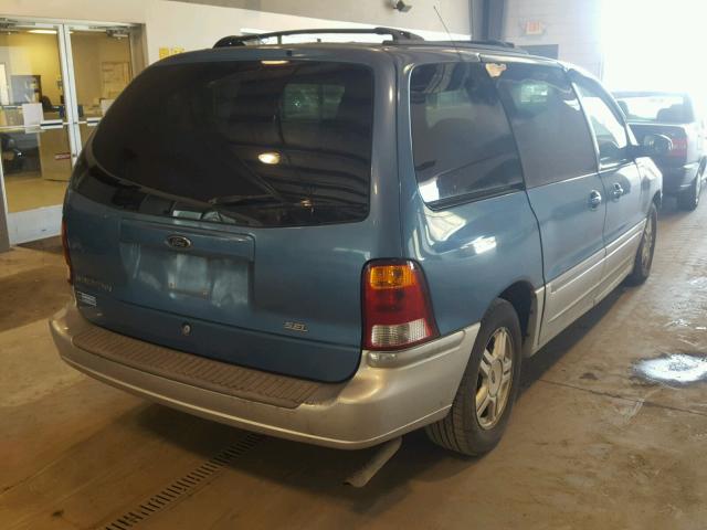 2FMZA53472BB46862 - 2002 FORD WINDSTAR S BLUE photo 4