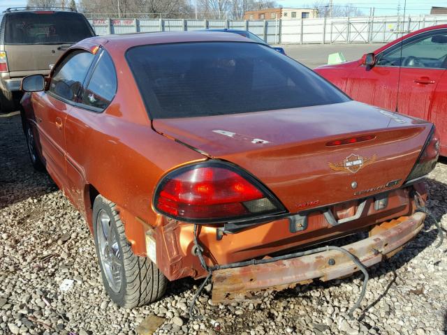 1G2NW12E73C329014 - 2003 PONTIAC GRAND AM G ORANGE photo 3