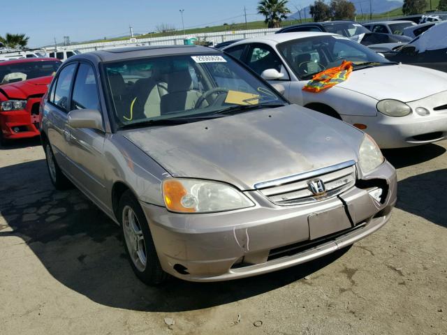 1HGES26751L010640 - 2001 HONDA CIVIC EX TAN photo 1