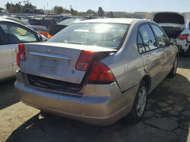 1HGES26751L010640 - 2001 HONDA CIVIC EX TAN photo 4