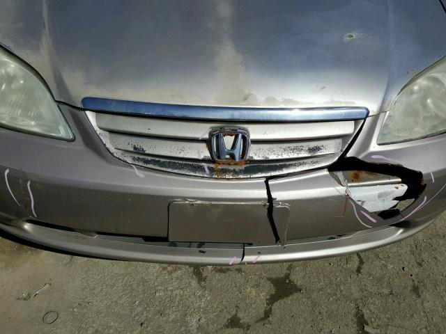 1HGES26751L010640 - 2001 HONDA CIVIC EX TAN photo 9