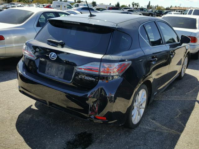 JTHKD5BH6C2056299 - 2012 LEXUS CT 200 BLACK photo 4