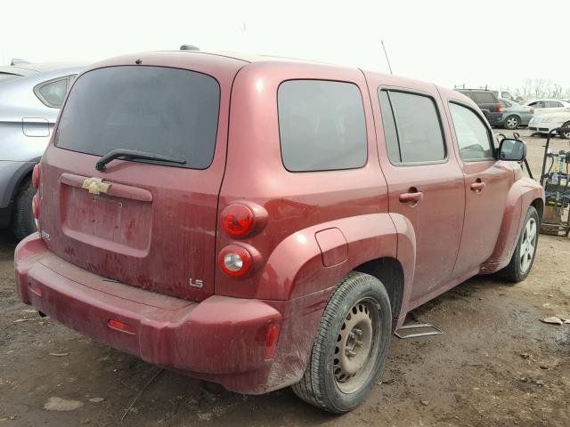 3GNDA13D48S542409 - 2008 CHEVROLET HHR LS BURGUNDY photo 4
