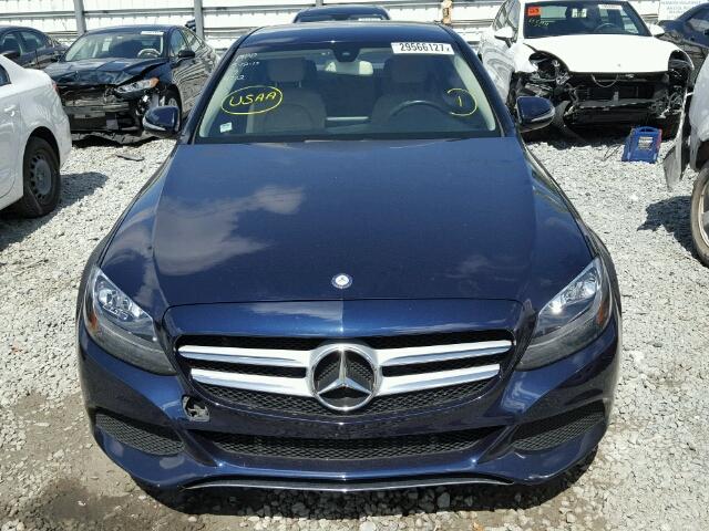 55SWF4JB2FU074772 - 2015 MERCEDES-BENZ C BLUE photo 10