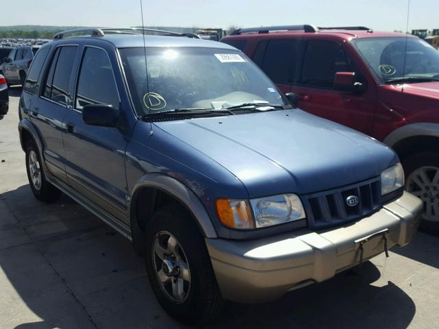 KNDJB723125163552 - 2002 KIA SPORTAGE BLUE photo 1