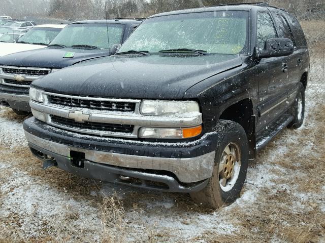 1GNEK13T61R144474 - 2001 CHEVROLET TAHOE K150 BLACK photo 2