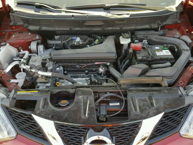 5N1AT2MT1EC775338 - 2014 NISSAN ROGUE S RED photo 7
