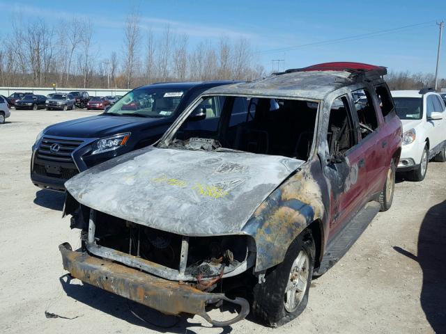 1GNET16P436207183 - 2003 CHEVROLET TRAILBLAZE MAROON photo 2