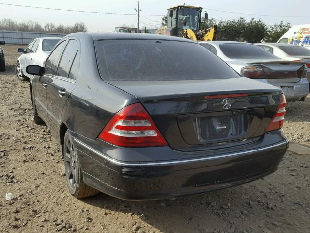 WDBRF81J45F557220 - 2005 MERCEDES-BENZ C 240 4MAT BLACK photo 3