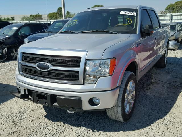 1FTFW1EV2AFA43305 - 2010 FORD F150 SUPER SILVER photo 2