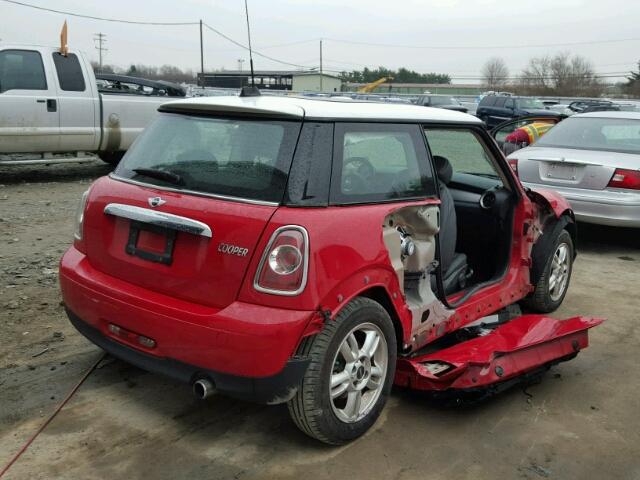 WMWSU3C54CT255904 - 2012 MINI COOPER RED photo 4