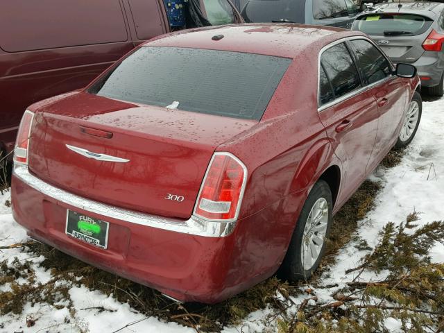 2C3CCAAG3EH312908 - 2014 CHRYSLER 300 RED photo 4