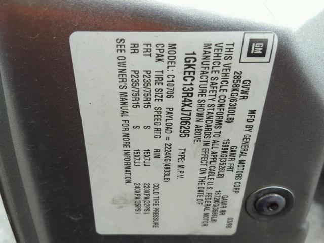1GKEC13R4XJ706295 - 1999 GMC YUKON Beżowy zdjęcie 10