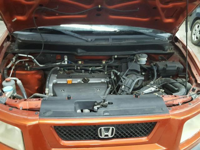 5J6YH28334L018626 - 2004 HONDA ELEMENT LX ORANGE photo 7