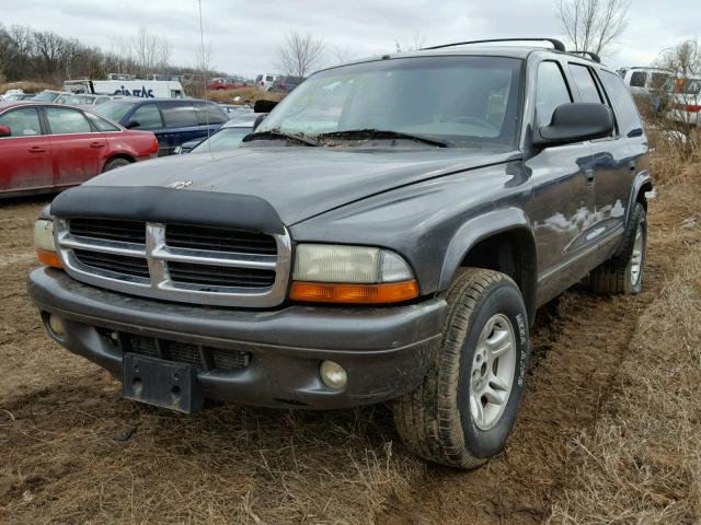 1B4HS48N72F114076 - 2002 DODGE DURANGO SL BLACK photo 2