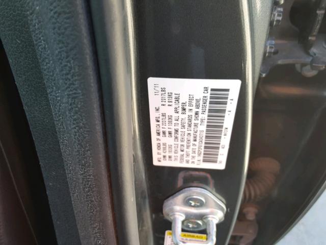 1HGCP2F61CA043715 - 2012 HONDA ACCORD SE 石墨色 照片 10