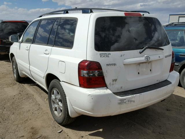 JTEDP21A540039782 - 2004 TOYOTA HIGHLANDER WHITE photo 3