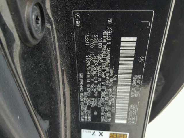 JTLKT334864111028 - 2006 TOYOTA SCION XB შავი ფოტო 10