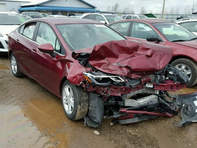 1G1BE5SM1G7312149 - 2016 CHEVROLET CRUZE LT RED photo 1