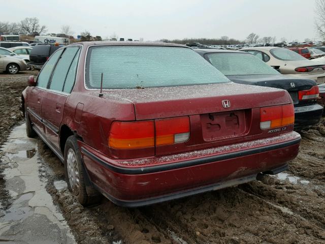 1HGCB765XNA069235 - 1992 HONDA ACCORD LX RED photo 3