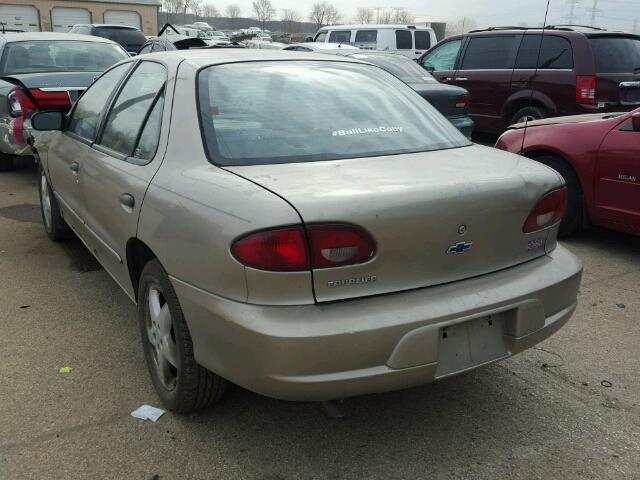 1G1JC524827280195 - 2002 CHEVROLET CAVALIER B GOLD photo 3