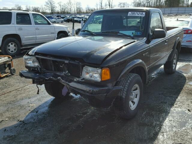 1FTYR10U84PB33538 - 2004 FORD RANGER BLACK photo 2