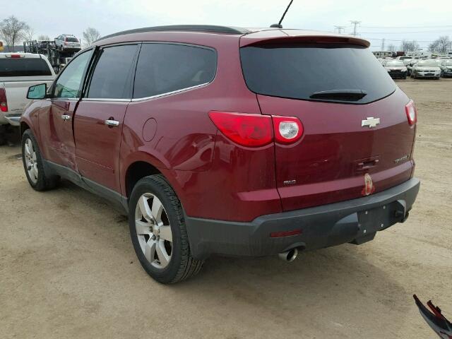 1GNLVGED2AJ230192 - 2010 CHEVROLET TRAVERSE L MAROON photo 3