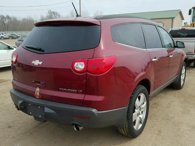 1GNLVGED2AJ230192 - 2010 CHEVROLET TRAVERSE L MAROON photo 4