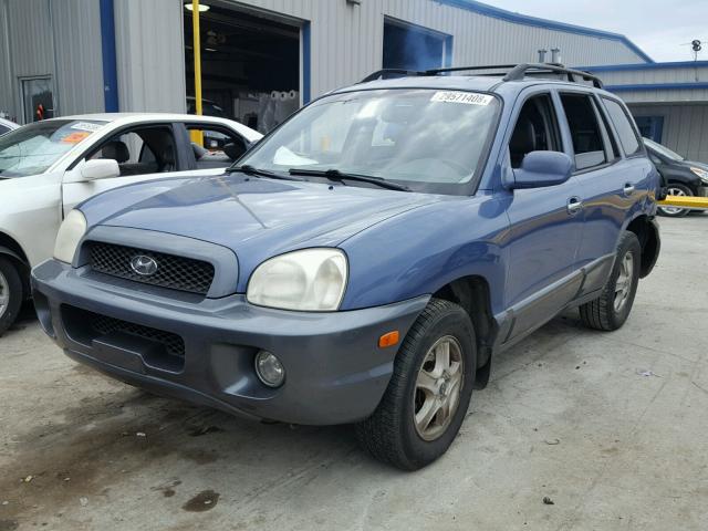 KM8SC13D53U403193 - 2003 HYUNDAI SANTA FE G BLUE photo 2